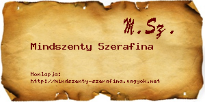 Mindszenty Szerafina névjegykártya